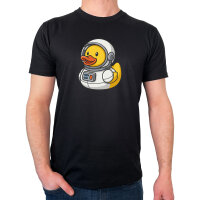 Herren T-Shirt Quietscheente Astronaut Gummiente Raumfahrer