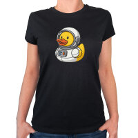 Damen T-Shirt Quietscheente Astronaut Gummiente Raumfahrer