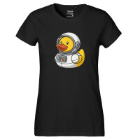 Damen T-Shirt Quietscheente Astronaut Gummiente Raumfahrer