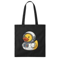 Jutebeutel Quietscheente Astronaut Gummiente 10 Liter