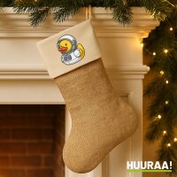 Weihnachtsstrumpf Quietscheente Astronaut Gummiente...
