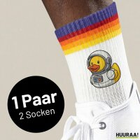 Unisex Socken Quietscheente Astronaut Gummiente...
