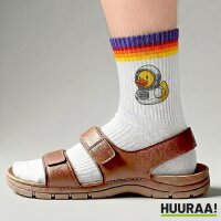 Unisex Socken Quietscheente Astronaut Gummiente Raumfahrer Baumwolle