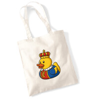 Jutebeutel Quietscheente König Gummiente King 10 Liter