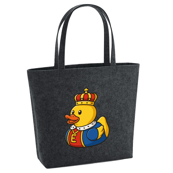 Filz Shopper Quietscheente König Gummiente King 22 Liter