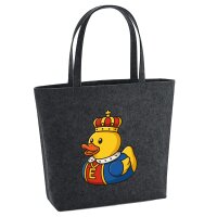Filzshopper Quietscheente König Gummiente King, 22 Liter