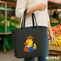 Filzshopper Quietscheente König Gummiente King, 22 Liter