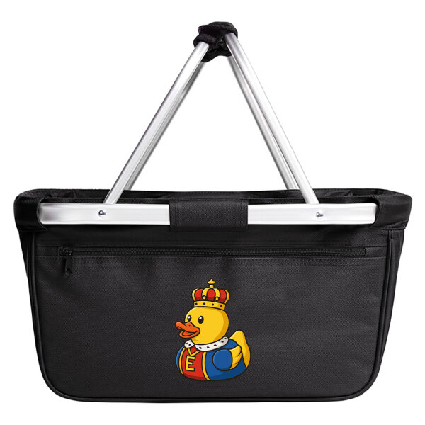 Einkaufskorb faltbar Quietscheente König Gummiente King 20 Liter Black