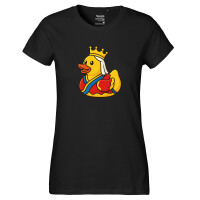 Damen T-Shirt Quietscheente Königin Gummiente Queen