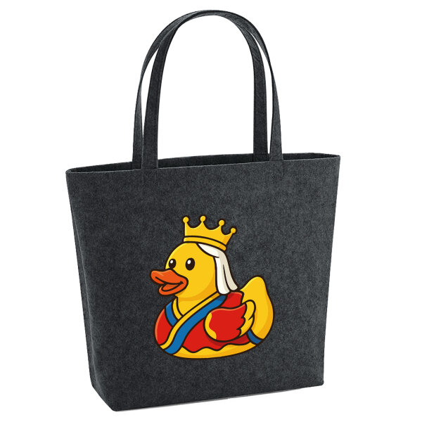 Filz Shopper Quietscheente Königin Gummiente Queen 22 Liter