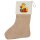Weihnachtsstrumpf Quietscheente Königin Gummiente Queen Beige Jute