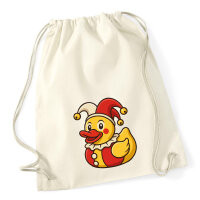 Turnbeutel Quietscheente Joker Gummiente Hofnarr 12 Liter