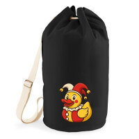 Seesack Quietscheente Joker Gummiente Hofnarr 20 Liter Black