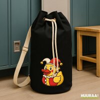 Seesack Quietscheente Joker Gummiente Hofnarr 20 Liter Black