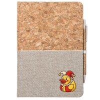 Notizbuch A5 Quietscheente Joker Gummiente Hofnarr 80...