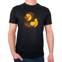 Herren T-Shirt Quietscheente Mönch Gummiente Kloster