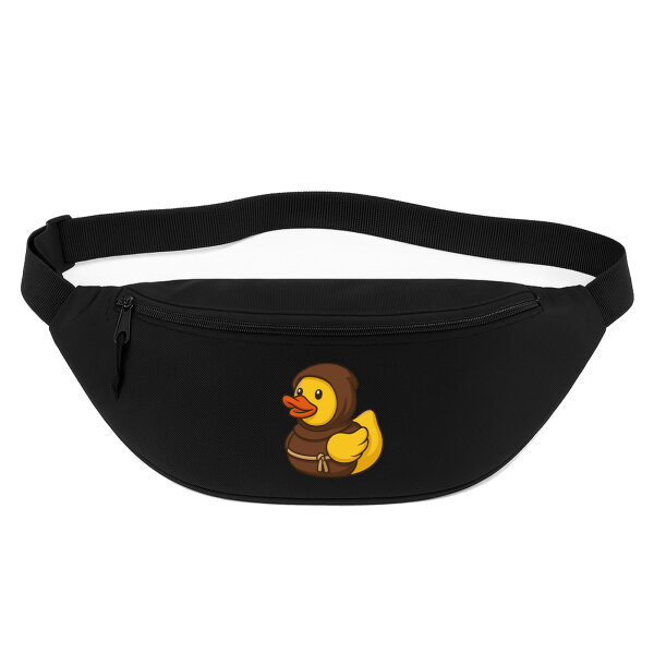 Bauchtasche Quietscheente Mönch Gummiente Kloster 2,5 Liter Black
