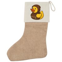 Weihnachtsstrumpf Quietscheente M&ouml;nch Gummiente...