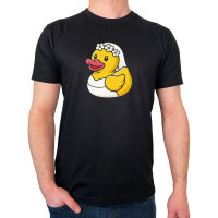 Herren T-Shirt Quietscheente Braut Gummiente Hochzeit