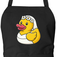 Schürze Quietscheente Braut Gummiente Hochzeit mit...