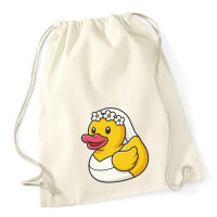 Turnbeutel Quietscheente Braut Gummiente Hochzeit 12 Liter