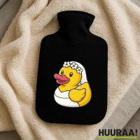 W&auml;rmflasche Quietscheente Braut Gummiente Hochzeit