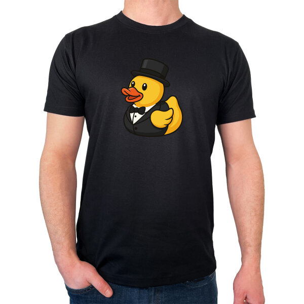 Herren T-Shirt Quietscheente Bräutigam Gummiente Hochzeit