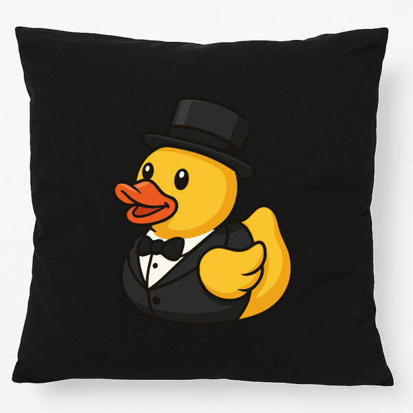 Kissen Quietscheente Bräutigam Gummiente Hochzeit 40x40cm