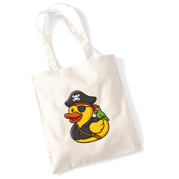 Jutebeutel Quietscheente Pirat Gummiente Freibeuter 10 Liter