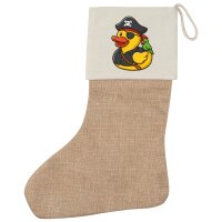Weihnachtsstrumpf Quietscheente Pirat Gummiente...