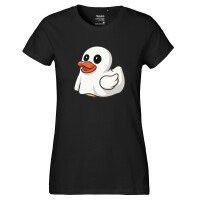 Damen T-Shirt Quietscheente Geist Gummiente Halloween