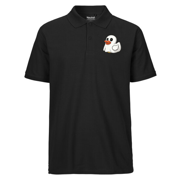 Herren Polo Shirt Quietscheente Geist Gummiente Halloween