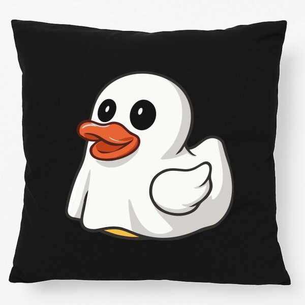 Kissen Quietscheente Geist Gummiente Halloween 40x40cm