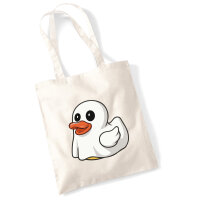 Jutebeutel Quietscheente Geist Gummiente Halloween 10 Liter