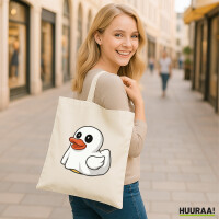 Jutebeutel Quietscheente Geist Gummiente Halloween 10 Liter