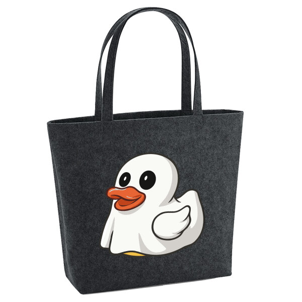 Filz Shopper Quietscheente Geist Gummiente Halloween 22 Liter