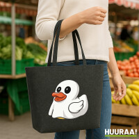 Filz Shopper Quietscheente Geist Gummiente Halloween 22...