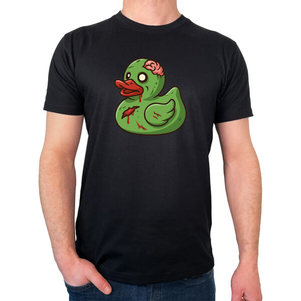Herren T-Shirt Quietscheente Zombie Gummiente Halloween