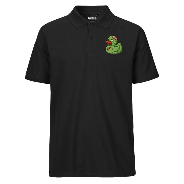 Herren Polo Shirt Quietscheente Zombie Gummiente Halloween