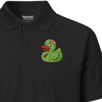 Herren Polo Shirt Quietscheente Zombie Gummiente Halloween