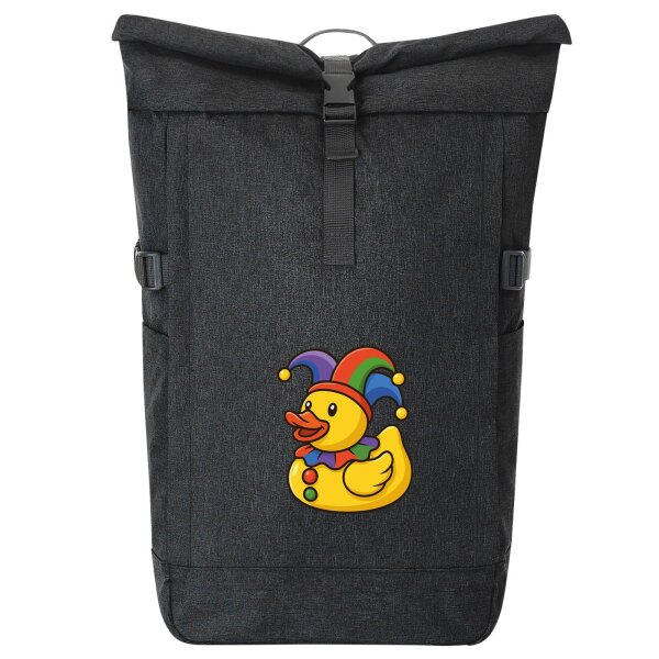 Kurierrucksack Quietscheente Karneval Gummiente Jeck 30-44 Liter Black Melange