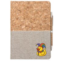 Notizbuch A5 Quietscheente Karneval Gummiente Jeck 80...