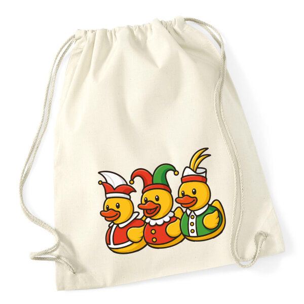 Turnbeutel Quietscheente Dreigestirn Gummiente Karneval 12 Liter
