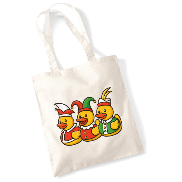 Jutebeutel Quietscheente Dreigestirn Gummiente Karneval 10 Liter