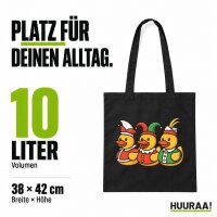 Jutebeutel Quietscheente Dreigestirn Gummiente 10 Liter
