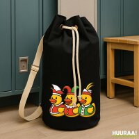 Seesack Quietscheente Dreigestirn Gummiente 20 Liter Black