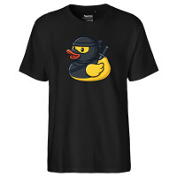 Herren T-Shirt Quietscheente Ninja Gummiente Krieger