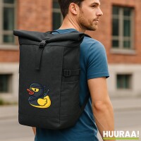 Kurierrucksack Quietscheente Ninja Gummiente Krieger...