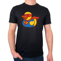 Herren T-Shirt Quietscheente Superheld Gummiente Hero