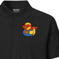 Herren Polo Shirt Quietscheente Superheld Gummiente Hero